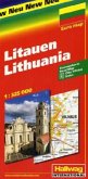 Hallwag Straßenkarte Litauen. Lithuania. Liethuva. Lituanie