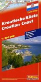 Hallwag Straßenkarte Kroatische Küste. Croatian Coast. Cote Croate. Costa Croata