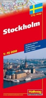 Hallwag CityMap Stockholm Stadtplan 1:15 000. Stoccolma