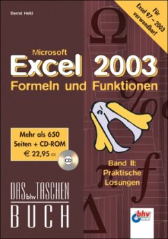 Microsoft Excel 2003, Formeln und Funktionen, m. CD-ROM - Held, Bernd