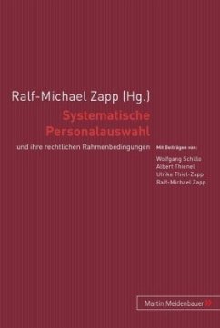 Systematische Personalauswahl - Zapp, Ralf-Michael (Hrsg.)