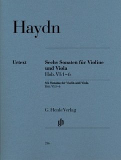 Cover Sechs Sonaten Hob.VI:1-6, Violine und Viola