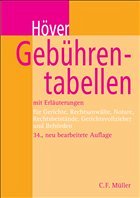 Cover Gebührentabellen mit Erläuterungen