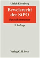 Beweisrecht der StPO - Eisenberg, Ulrich