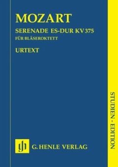 Serenade Es-Dur KV 375, für Bläseroktett, Partitur - Wolfgang Amadeus Mozart - Serenade Es-dur KV 375 für je 2 Oboen, Klarinetten, Hörner und Fagotte