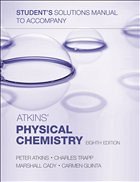 Student's solutions manual to accompany Atkins' Physical Chemistry 8/e - Atkins, Peter / Trapp, Charles / Cady, Marshall / Giunta, Carmen