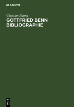 Gottfried Benn Bibliographie - Hanna, Christian