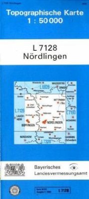 Topographische Karte Bayern Nördlingen