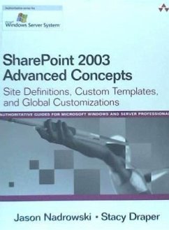 SharePoint 2003 Advanced Concepts: Site Definitions, Custom Templates, and Global Customizations - Nadrowski, Jason;Draper, Stacy