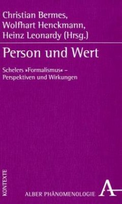 Person und Wert - Bermes, Christian / Henckmann, Wolfhart / Leonardy, Heinz (Hgg.)