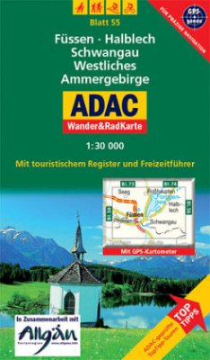 ADAC Wander&RadKarte Füssen, Halblech, Schwangau, Westliches Ammergebirge