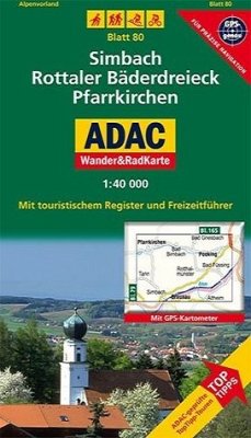 ADAC Wander&RadKarte Simbach, Rottaler Bäderdreieck, Pfarrkirchen