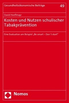 Cover Kosten und Nutzen schulischer Tabakprävention