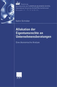 Allokation der Eigentumsrechte an Unternehmensberatungen - Schröder, Katrin