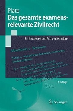 Das gesamte examensrelevante Zivilrecht - Plate, Jürgen