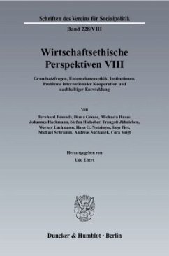 Wirtschaftsethische Perspektiven VIII - Ebert, Udo (Hrsg.)