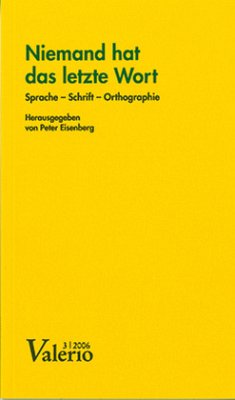 Niemand hat das letzte Wort - Eisenberg, Peter (Hrsg.)