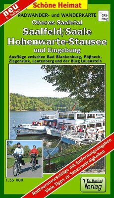 Radwander- und Wanderkarte Oberes Saaletal, Saalfeld/Saale, Hohenwarte-Stausee und Umgebung - Verlag Dr. Barthel