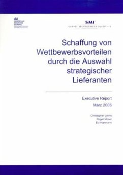 Cover Schaffung von Wettbewerbsvorteilen durch die Auswahl strategischer Lieferanten.