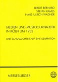 Medien und Musikjournalistik in Köln um 1933