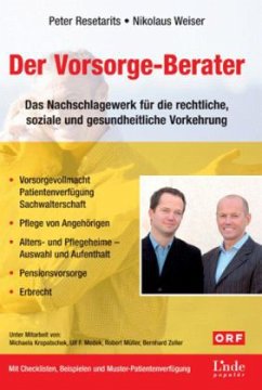 Der Vorsorge-Berater (f. Österreich) - Resetarits, Peter; Weiser, Nikolaus