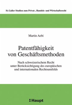 Patentfähigkeit von Geschäftsmethoden (f. d. Schweiz)