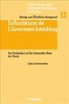 Cover Einflussfaktoren der E-Government-Entwicklung