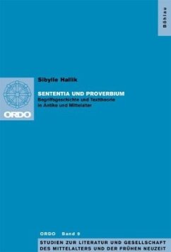 Sententia und proverbium - Hallik, Sybille