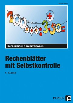 Rechenblätter mit Selbstkontrolle - 4. Klasse - Müller, Heiner