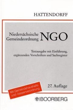 Niedersächsische Gemeindeordnung (NGO) - Hattendorff, Dirk