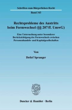 Cover Rechtsprobleme des Austritts beim Formwechsel (§§ 207 ff. UmwG)