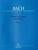Konzert für zwei Cembali (unbegleitet) BWV 1061a, Spielpartitur