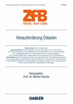Cover Herausforderung Ostasien / ZfB (Zeitschrift für Betriebswirtschaft) Special Issue Bd.3/2006