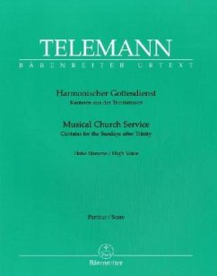 Solokantaten für hohe Singstimme, 1 Instrument und Basso continuo - Trinitatiszeit, Singpartitur und Stimmen / Der Harmonische Gottesdienst - Telemann, Georg Ph.