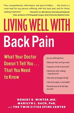 Living Well with Back Pain - Winter, M.D. Robert B.;Bach, PhD Marilyn L.
