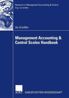 Management Accounting & Control Scales Handbook - Schäffer, Utz