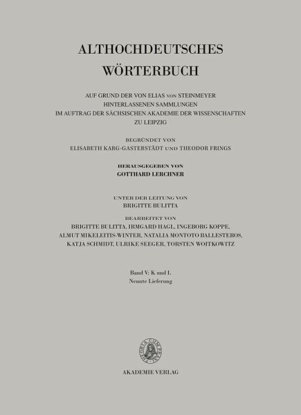 Band V: K-L, 9. Lieferung (lant bis leben) Band V: K-L, 9. Lieferung (lant bis leben)