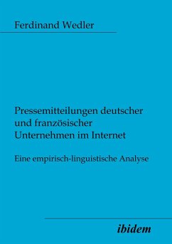 Pressemitteilungen deutscher und französischer Unternehmen im Internet - Wedler, Ferdinand