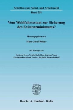 Vom Wohlfahrtsstaat zur Sicherung des Existenzminimums? - Rüber, Hans-Josef (Hrsg.)