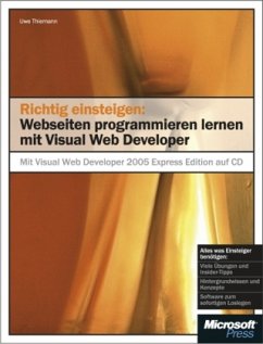 Richtig einsteigen: Webseiten programmieren lernen mit Visual Web Developer, m. CD-ROM - Thiemann, Uwe