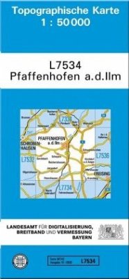 Topographische Karte Bayern Pfaffenhofen a. d. Ilm