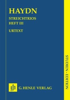 Streichtrios, 2 Violinen und Violoncello (Violine, Viola und Violoncello), Partitur, Studien-Edition - Joseph Haydn - Streichtrios, Heft III (Haydn zugeschrieben)