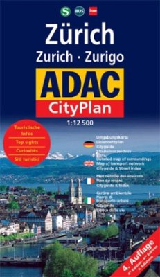 ADAC CityPlan Zürich. Zurich. Zurigo
