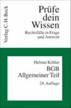 BGB Allgemeiner Teil - Köhler, Helmut