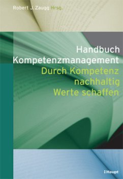 Handbuch Kompetenzmanagement - Zaugg, Robert J. (Hrsg.)