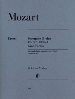 Serenade B-Dur KV 361 (370a) (Gran Partita), für 12 Bläser u. Kontrabass, Stimmensatz - Wolfgang Amadeus Mozart - Serenade "Gran Partita" B-dur KV 361 für 2 Oboen, 2 Klarinetten, 2 Bassetthörner, 4 Hörner, 2