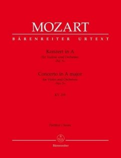 Violinkonzert Nr.5 A-Dur KV 219, Klavierauszug - Mozart, Wolfgang Amadeus