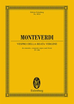 Vespro della Beata Vergine SV 206 (Marienvesper), Partitur - Vespro della Beata Vergine SV 206