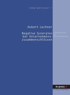 Negative Synergien bei Unternehmenszusammenschlüssen - Lechner, Hubert