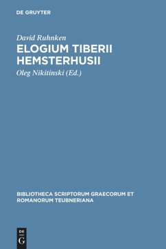 Elogium Tiberii Hemsterhusii - Ruhnkenius, David